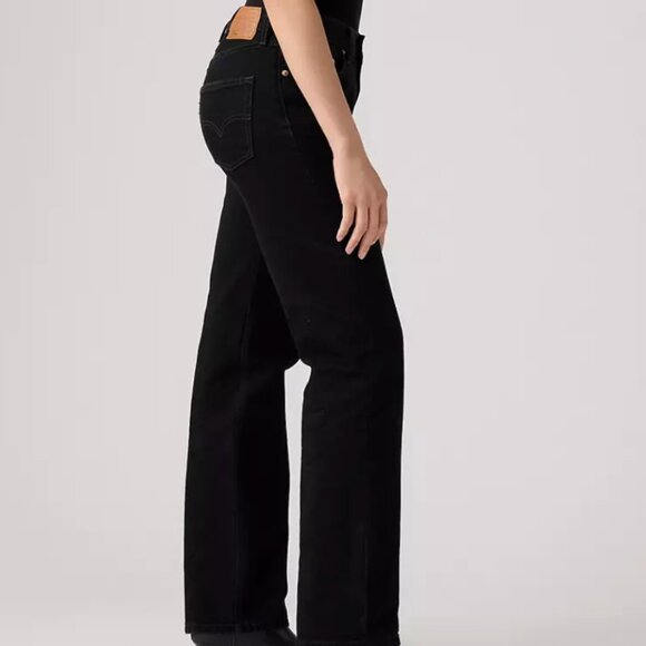 LEVI'S 501 90" STRAIGHT LEG HIGH RISE DENIM JEANS IN BLACK - 27 - Picture 2 of 7